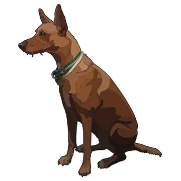 Sitiing dog Stock Illustration