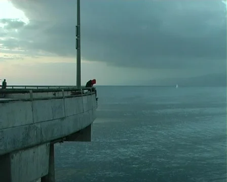 Siting On the Peer Vídeos de archivo 446121