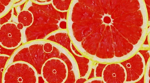 Сitrus Oranges Flying Animation Loop Fruit Wall Stock Footage 64104040