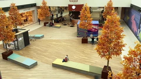 Sitting area in lobby Stock Footage 162219842