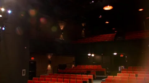 Sitting arrangement in empty theatre Stock Footage 60691589