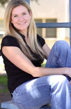 Sitting in bleachers Stock Photos