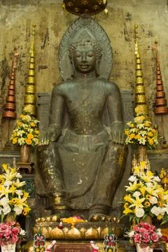 Sitting buddha statue Stock Photos
