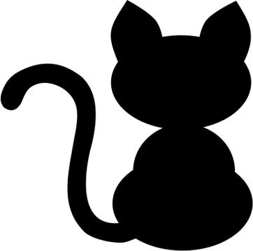 Sitting Cat Icon Stock Illustration