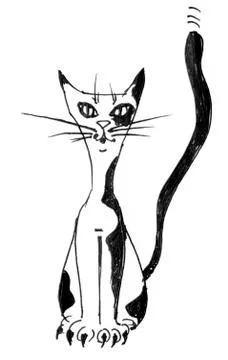 Sitting cat Stock Illustration