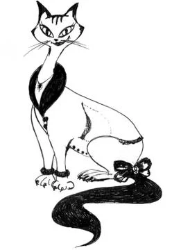 Sitting cat Stock Illustration