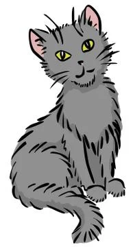 Sitting cat Stock Illustration