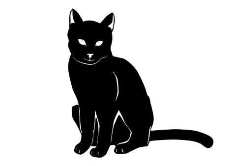 Sitting cat Stock Illustration