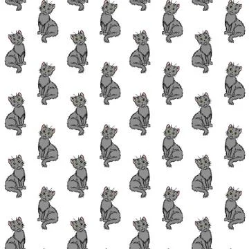 Sitting cats Illustrazione stock