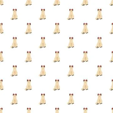 Sitting cats wearing red devil horns seamless pattern Stock Illustration