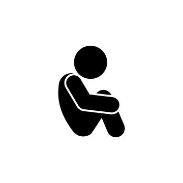 Sitting, child, sad icon. Element of child icon for mobile concept and web apps Stock Illustration