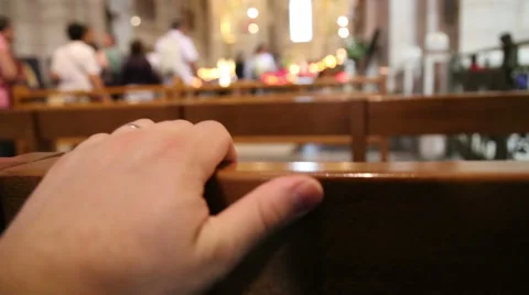 Sitting in a church Stock Footage 51215959