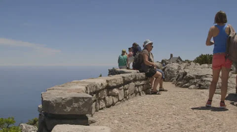 Sitting on a cliff seat Stock Footage 23011260