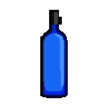 Sitting diving cylinder pixel art vector illustration Stock Illustration