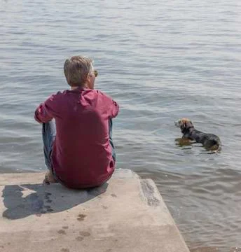 Sitting on the Dock Stock Photos