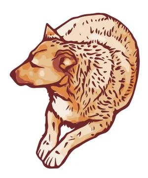 Sitting Dog Stock Illustration