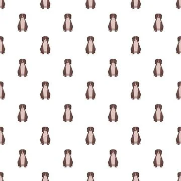 Sitting dogs seamless pattern vector repeating background design イラスト素材