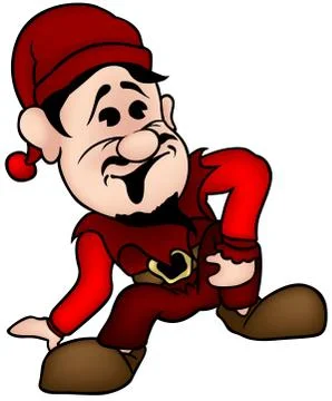 Sitting Dwarf Stock Illustration