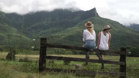 Sitting on a fence Stock Footage 157947755