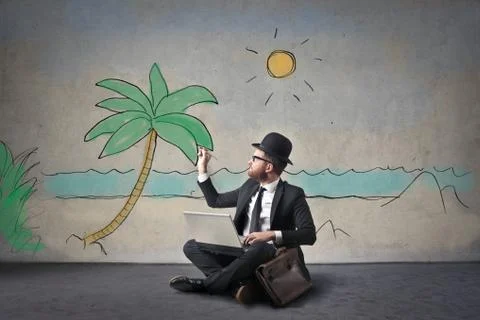 Sitting on the floor Stock Photos
