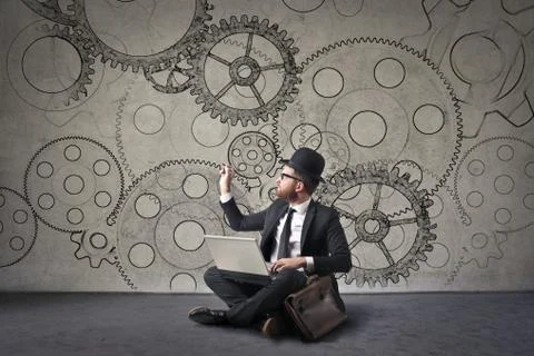 Sitting on the floor Stock Photos