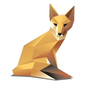 Sitting fox Stock Illustration