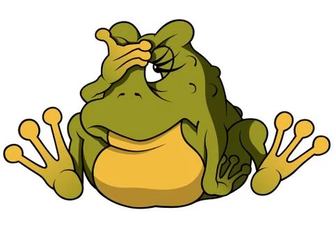 Sitting Frog 스톡 일러스트