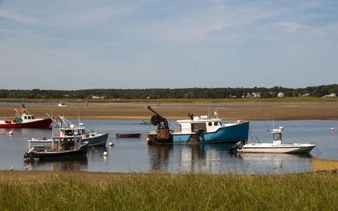 Sitting idle at low tide Stock Photos