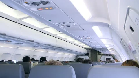 Sitting inside an airplane Stock-Footage 182859181