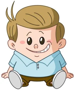 Sitting kid Illustrazione stock