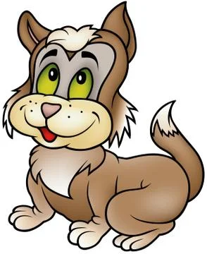 Sitting Kitten Stock Illustration