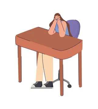 Sitting lady procrastinating 스톡 일러스트