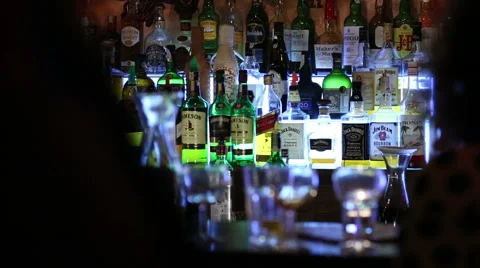 Sitting in a luxury bar Stock Footage 55514986
