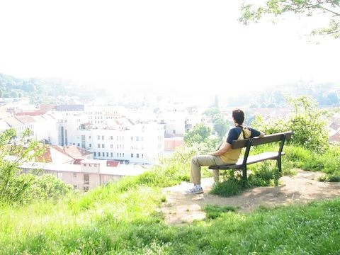 Sitting man Stock Photos