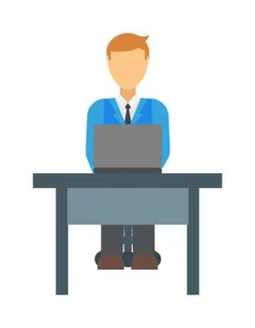 Sitting man vector illustration Stock Illustration