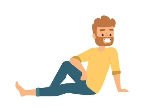 Sitting man vector illustration Stock Illustration
