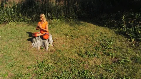 Sitting meditation Stock Footage 125588817
