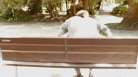 Sitting at the park bench Stock Footage 171175672
