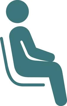 Sitting Person Icon Flat Human Figure Stockillustratie