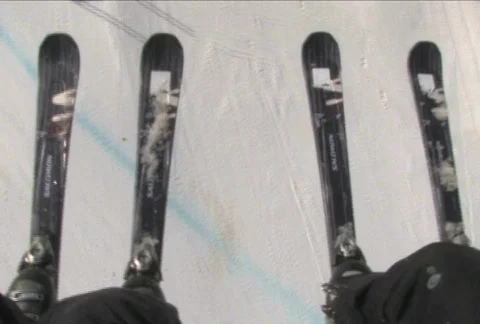 Sitting on Ski Lift Stock Footage 343203