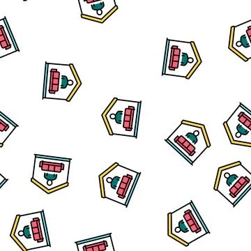 Sitting on sofa vector seamless pattern Stockillustratie