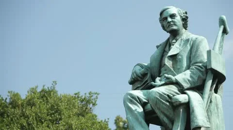 Sitting Statue Stock Footage 18153852