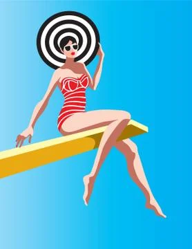 Sitting in the sunlight. Stock Illustration
