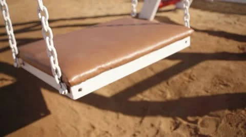 Sitting swing slowly swinging Stock Footage 20455307