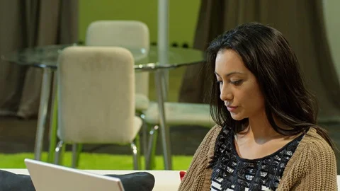 Sitting, Talking, Walking, Technology, Laptop, Using Laptop, Communication, Stock Footage 94015102