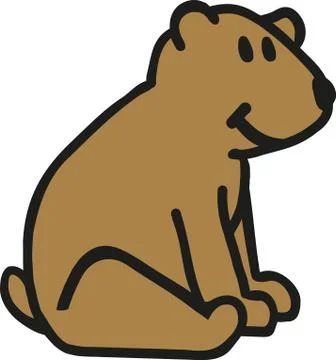 Sitting Teddy bear Stock Illustration