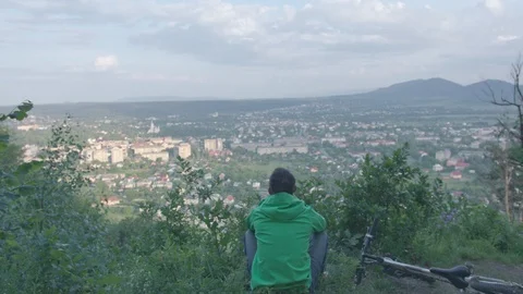 Sitting at the top. Stock Footage 95773637