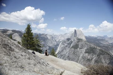 Sitting on top of the world Stock Photos