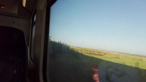 Sitting in a Train Stock Footage 164550713