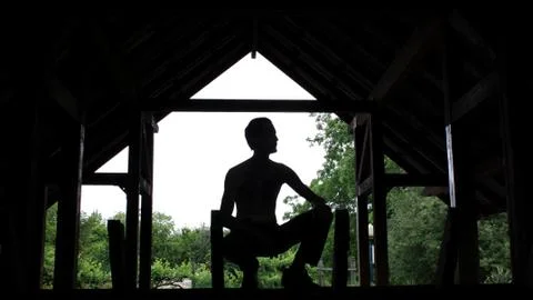 Sitting in a Triangle Stock Photos